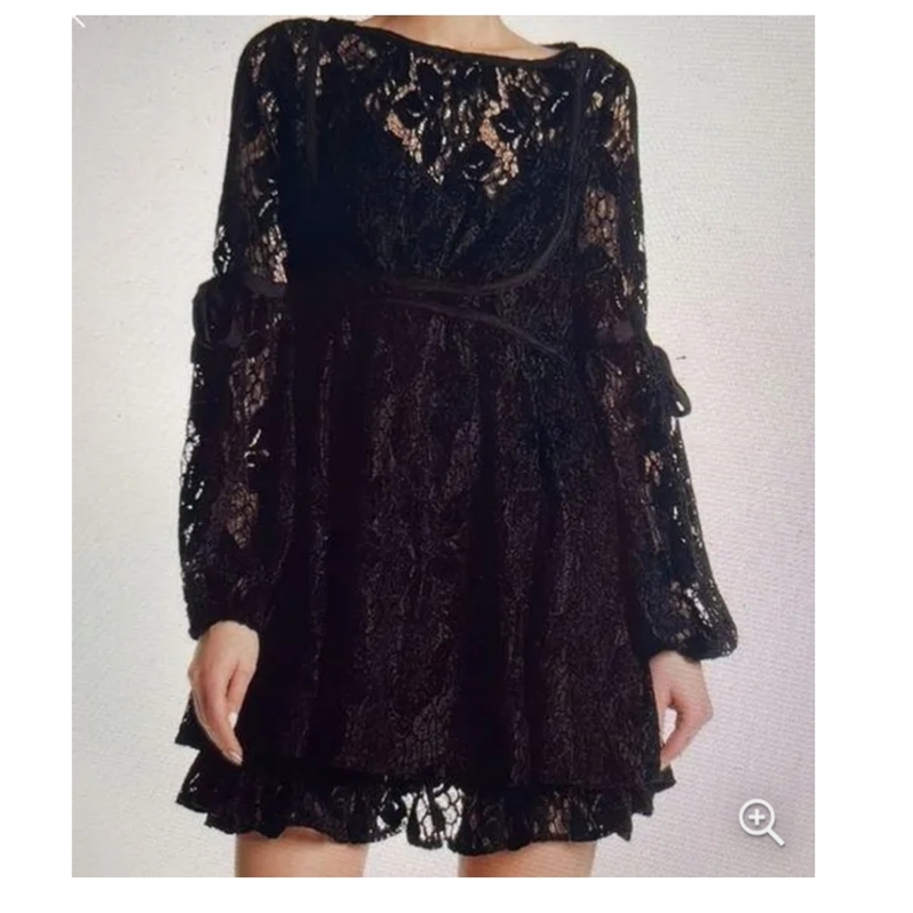 Free people Ruby Black Lace Mini Boho